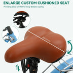 Moasis24/26 7-Gang Cruiser Bike, verstellbares Tiefeinsteigerfahrrad, Pendlerfahrrad, Fahrrad