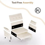 Dyonery 3-in-1 Schlafsofa, ausziehbares Schlafsofa mit Seitentasche und verstellbarer Rückenlehne, werkzeuglose Montage, faltbares Liebessofa