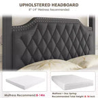 Queen-Size-Himmelbettgestell mit Pfosten, 4-Eck-Bettrahmen, Massivholzlattenrost, kein Boxspringbett erforderlich, geräuschfrei