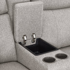 MCombo 60.2 Power Loveseat Relaxsofa mit Massage und zweifacher Heizung, verstellbarer Kopfstütze, USB- & Typ-C-Anschluss, Stoff