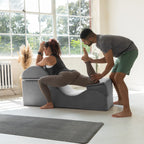 Avana Kami umwandelbare Chaise / Yoga & Massage – 2-in-1-Ottomane mit verdeckter ausklappbarer Yoga-Liege, Microvelvet – N/A