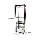 Zeitgenössische rechteckige Vitrine aus schwarzem Glas