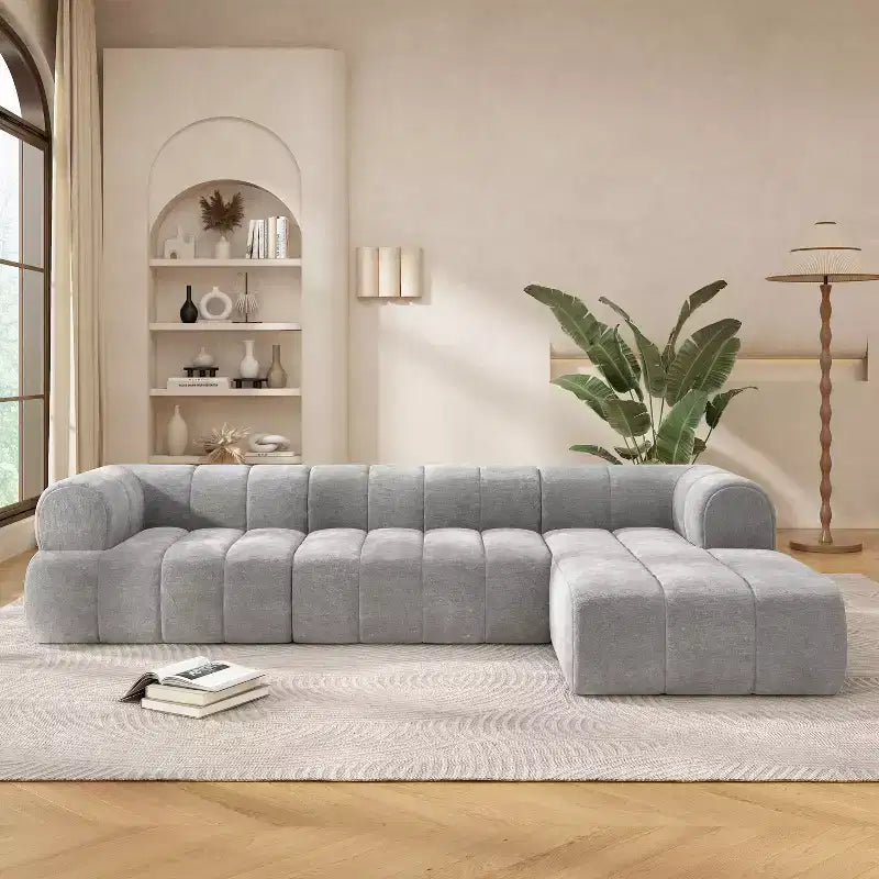 Christopher Knight Home Keri 122 Modernes L-förmiges Polsterecksofa aus hochdichtem Schaumstoff mit niedriger Rückenlehne