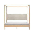 Harbor King Himmelbett mit gepolstertem Kopfteil, Blonde/Swiss Coffee (MD2411-01)