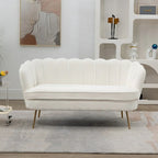 Kleines Mini-Zimmer-Sofa Zweisitzer mit Goldmetallfüßen - 2 Sitzer