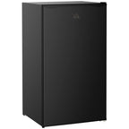 HOMCOM 90L Mini-Kühlschrank mit Gefrierfach, Kompakter Kühlschrank mit einer Tür und einstellbarem Thermostat für Schlafzimmer