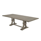Best Quality Furniture 9-teiliges rustikales, ausziehbares Esszimmerset in Grau