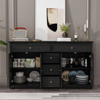 59,1'' Sideboard Buffet Weiß Mid-Century Modern Zeitgenössisch Lackiert