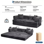 80.7 5-in-1 Schlafsofa – Kord, 544 kg, kein Aufbau