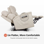 MCombo 60.2 Power Loveseat Relaxsofa mit Massage und zweifacher Heizung, verstellbarer Kopfstütze, USB- & Typ-C-Anschluss, Stoff