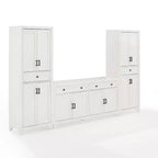 3-teiliges Tara Sideboard- und Vorratsschrank-Set im Used-Look - Crosley