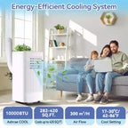 Flarhetoric Mobile Klimaanlagen, 10000 BTU Kühlen/Ventilator/Entfeuchten 3-IN-1 Mobiles Klimagerät für Räume bis 52 m², Geräte für geräuscharme Zimmer