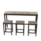 Stehtisch-Set mit 3 Hockern