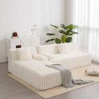 Cloud-Ecksofa, modernes Polstersofa mit 2 Wurfkissen, frei kombinierbares Sofa, modulares L-förmiges Ecksofa