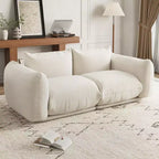 Modulares Chenille-Liebessofa, 2-Sitzer-Cloud-Sofa mit hochelastischem Schwamm, knochenloses Sofa für kleine Räume