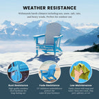 Polytrends Laguna Faltbarer Adirondack-Stuhl für den Außenbereich, wetterfest und lichtbeständig