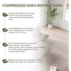 Übergroßes Fireside Sitzsack-Sofa & Ottoman, Tierfreundliches Kunstleder-Loveseat für Wohnzimmer, Büro, keine Montage