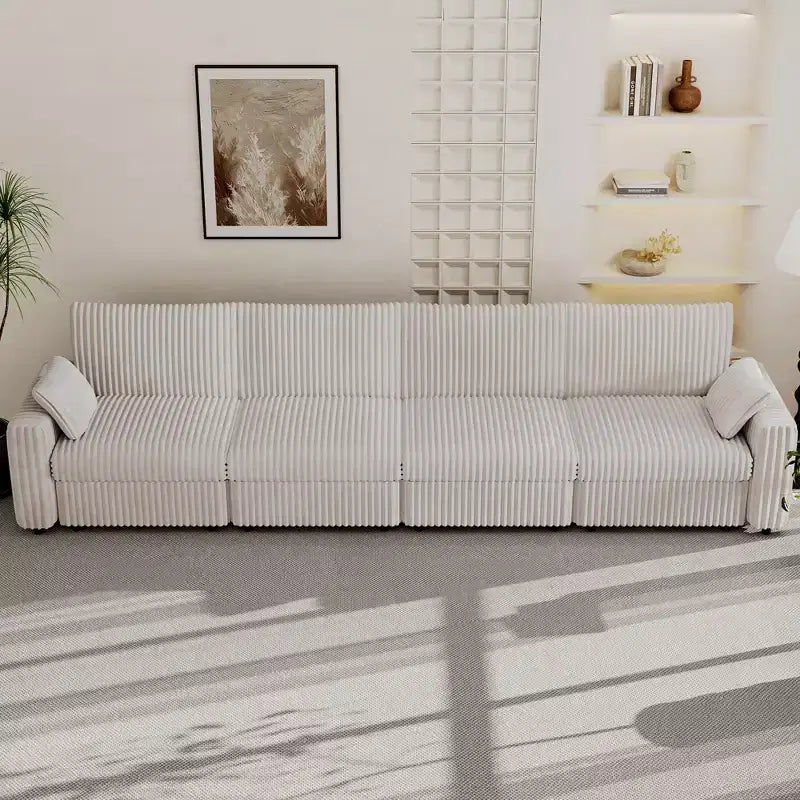 Dyonery Modulares Cord-Ecksofa mit waschbaren Bezügen