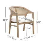 Christopher Knight Home - Esszimmerstuhl mit Rohrgeflecht (2er-Set)