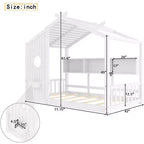 Bodenhausbett mit integrierten Ablageregalen & Lattenrost