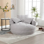 Rundes Lazy Sofa – Weiß/Blau/Grau/Gelb/Orange/Rosenrot/Marineblau/Grün, Einzel- und Doppel-Sitz