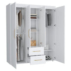 Bariloche Kleiderschrank mit Kleiderstangen, Einlegeböden, 2 Schubladen