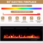 EROMMY 112Große Wohnwand mit Kamin und LED-Beleuchtung
