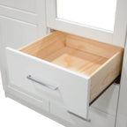 Palace Imports 100% Massivholz Cosmo Kleiderschrank mit 3 Türen mit Massivholz- oder Spiegeltüren