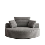 Einzelsessel aus Kord-Chenille-Schaumstoff, drehbar