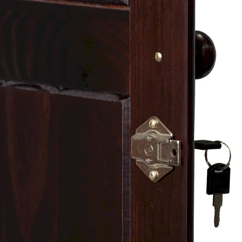 3-türiger Kleiderschrank – Weiß/Mokka/Java – Massivholz