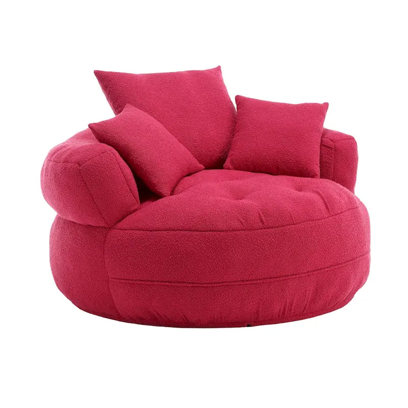 Rundes Lazy Sofa – Weiß/Blau/Grau/Gelb/Orange/Rosenrot/Marineblau/Grün, Einzel- und Doppel-Sitz