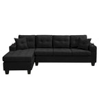 Schnittsofa-Wohnzimmer mit L-förmigem Chaiselongue und Getränkehalter