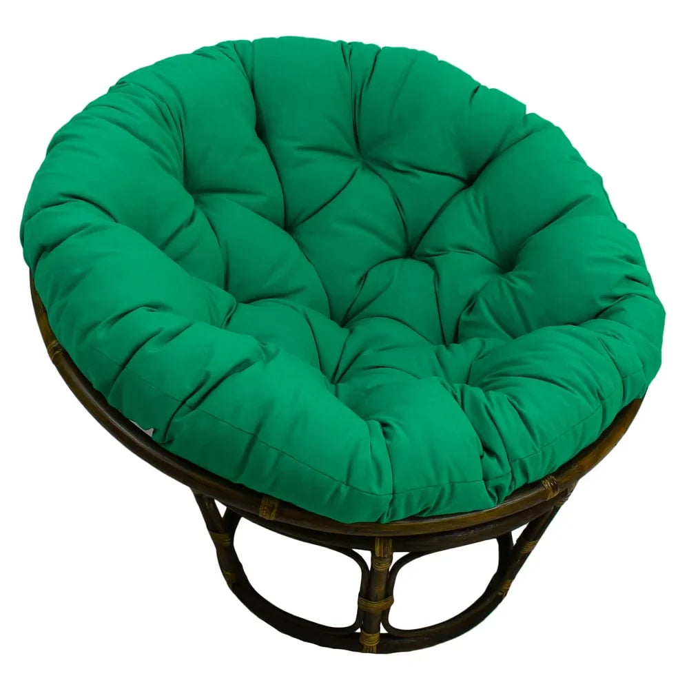 Bali 42-Zoll Rattan Papasan-Sessel mit Twill-Kissen