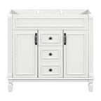 Moderner 36'' Badschrank mit Aufsatzwaschbecken und Spiegelschrank, 2 Türen und 2 Schubladen