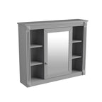 Moderner 36'' Badschrank mit Aufsatzwaschbecken und Spiegelschrank, 2 Türen und 2 Schubladen