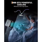 14.000 BTU Klimaanlagen mit Kühlleistung bis zu 70 m², 3-in-1 Mobile Klimaanlage mit Kühl-, Entfeuchtungs- und Ventilator-Modus und Fernbedienung