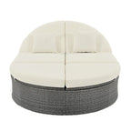 Outdoor Sonnenliege Gartenliege 2-Personen-Daybed mit Kissen und Polstern