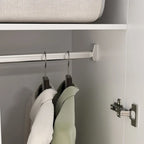 2-türiger Kleiderschrank, freistehender Schlafzimmerschrank mit Kleiderstange