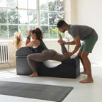 Avana Kami umwandelbare Chaise / Yoga & Massage – 2-in-1-Ottomane mit verdeckter ausklappbarer Yoga-Liege, Microvelvet – N/A