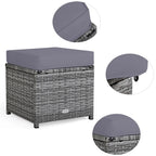 Costway 7-teiliges Terrassen-Essgruppe Rattan-Sofa Couch Ottomane – Details ansehen