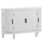 Akzent-Aufbewahrungsschrank Sideboard Holzschrank mit Türen im Antik-Muster für Flur, Eingangsbereich, Wohnzimmer, Schlafzimmer