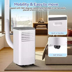 Flarhetoric Mobile Klimaanlagen, 10000 BTU Kühlen/Ventilator/Entfeuchten 3-IN-1 Mobiles Klimagerät für Räume bis 52 m², Geräte für geräuscharme Zimmer