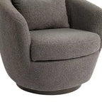 Gepolsterter drehbarer Fauteuil mit Stauraum, moderner Wohnzimmer-Sessel für Schlafzimmer/Büro/Lesebereiche