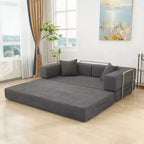 Dyonery 78 Klappsofabett, umwandelbare Kordsofa-Couch, King-Size-Bodenschläfer, 4-in-1 DIY-Kombination, modulares Sofabett, ausklappbares bequemes Sofa.