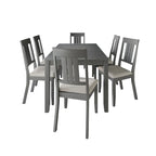 CraftPorch Classic 7-teiliges Esszimmerset aus Holz