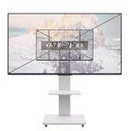 TV-Ständer für 32-75-Zoll-Fernseher, höhenverstellbarer mobiler TV-Wagen mit Schublade und Rollen für Wohnzimmer, Schlafzimmer, Büros -ModernLuxe
