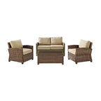 Bradenton 4-teiliges Outdoor Lounge-Set aus Korbgeflecht – Crosley