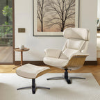 Jovan 31.5 Echtleder Relaxsessel mit Ottoman