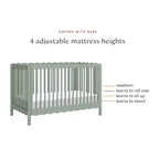 Babyletto Swell 4-in-1 umwandelbares Kinderbett mit Umbausatz zum Kleinkindbett