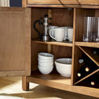 Crosley Roots Buffet mit Naturholz-Finish – 132 cm B x 46 cm T x 91 cm H